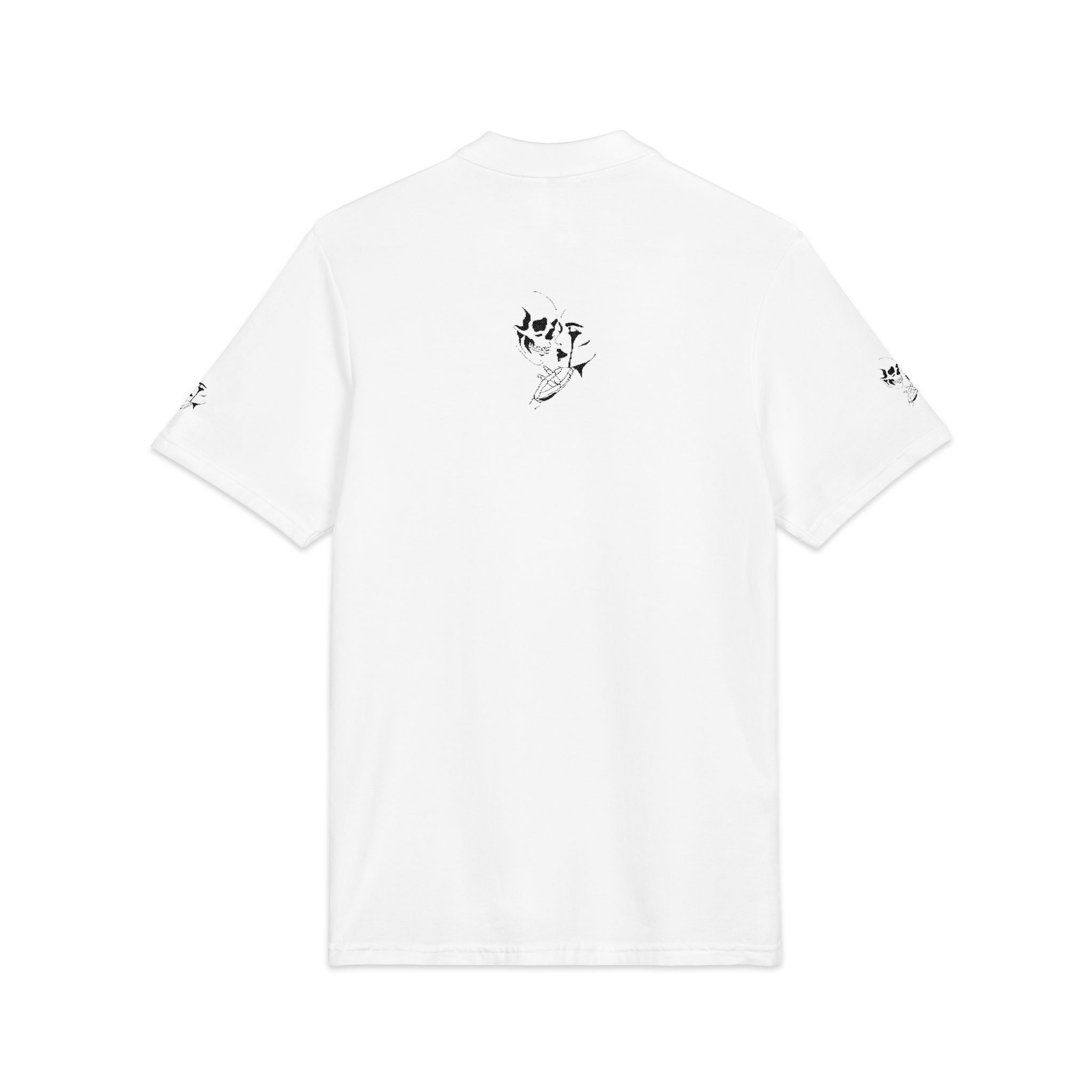 Embroidered Skull and Woman Art Polo Shirt