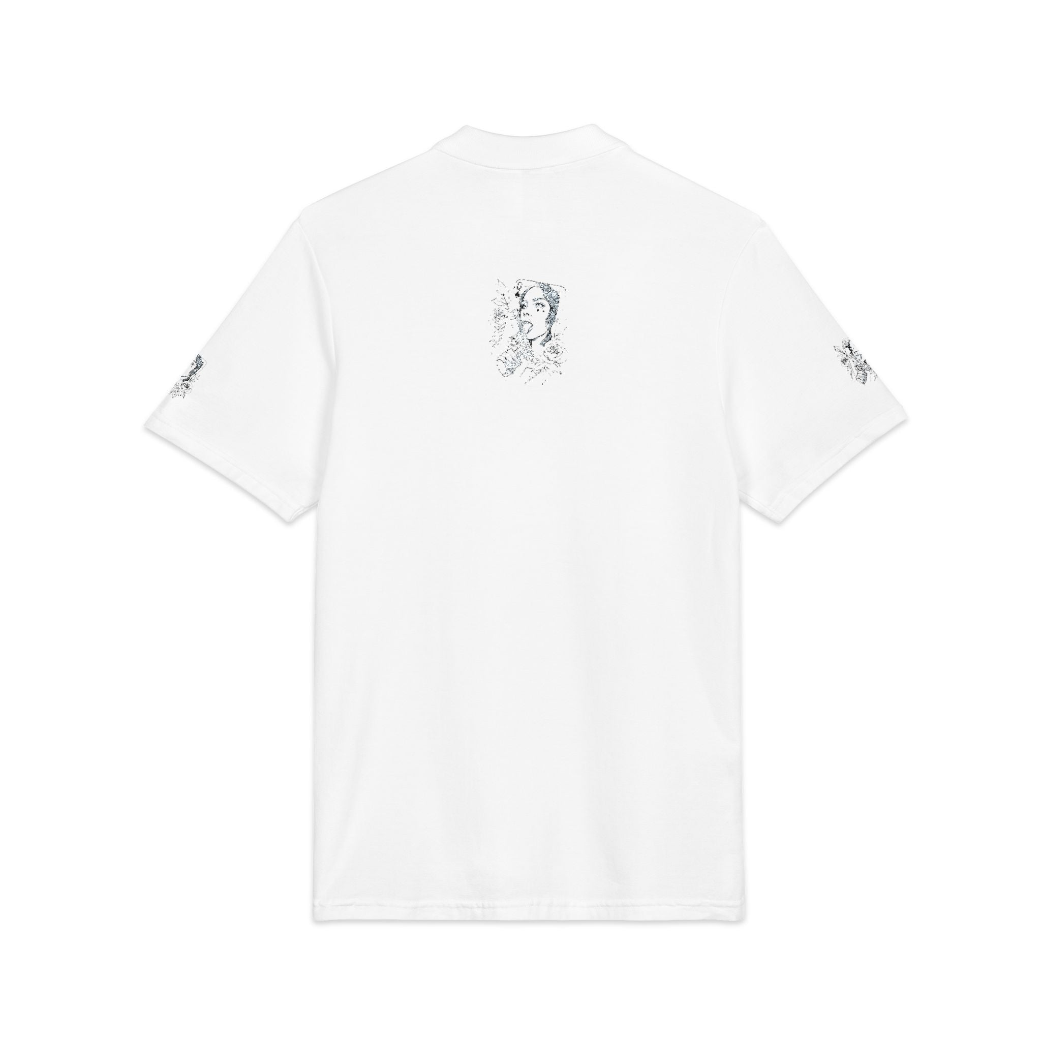 Embroidered Queen of Spades Gun Art Polo Shirt